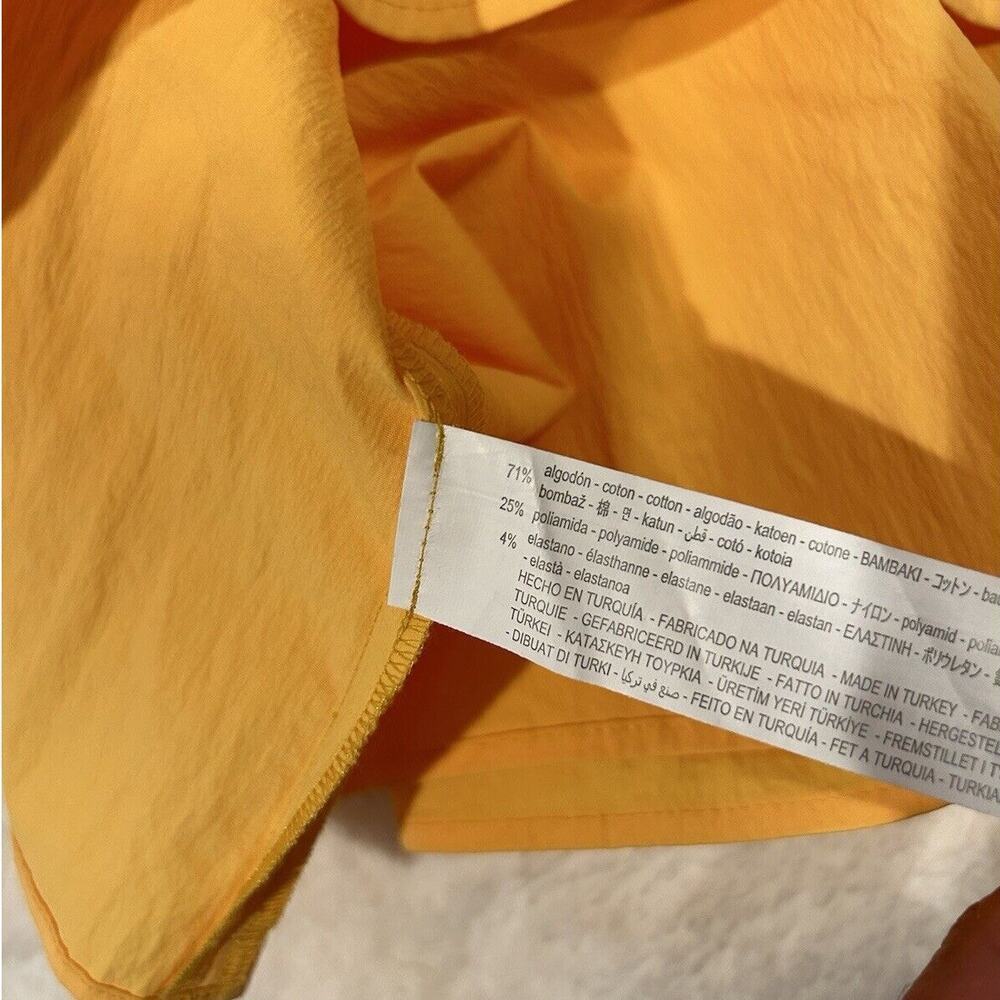 ZARA Orange Pleated Puffy Hem Mini Skirt Size M - Picture 4 of 4